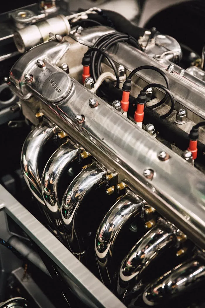 Close-up of an engine
